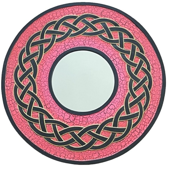 CELTIC Style Red & Black Mirror 16” - Picture 4 of 6